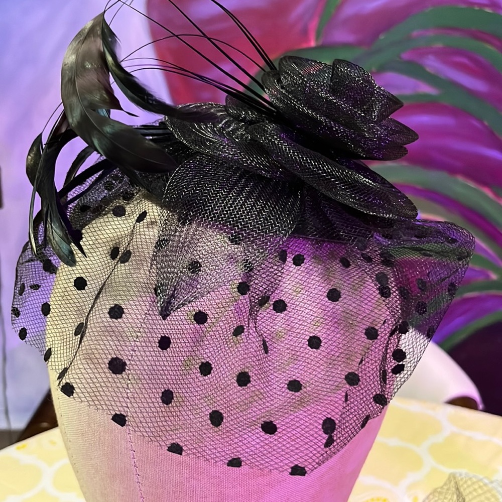 Black Feathered Facinator